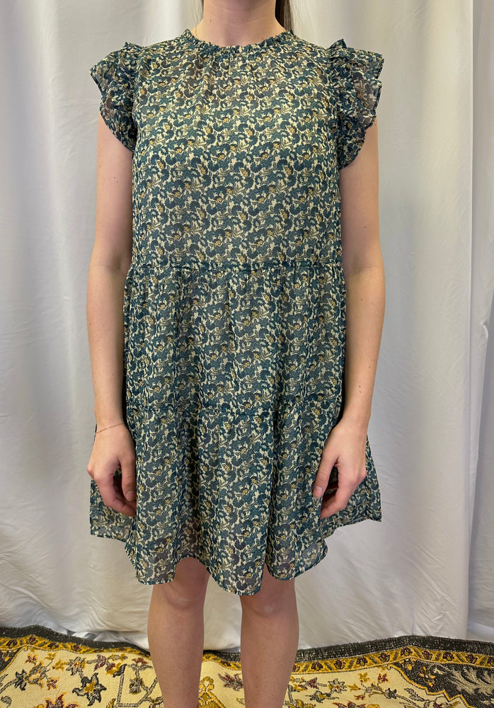 Printed Chiffon Mini Dress