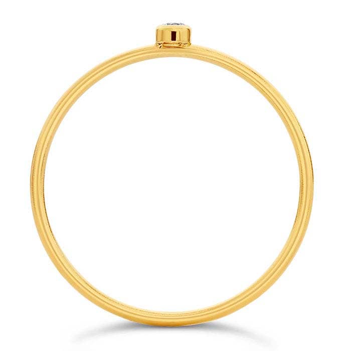 
            
                Load image into Gallery viewer, Gold Filled Stackable Ring- Clear Crystal
            
        
