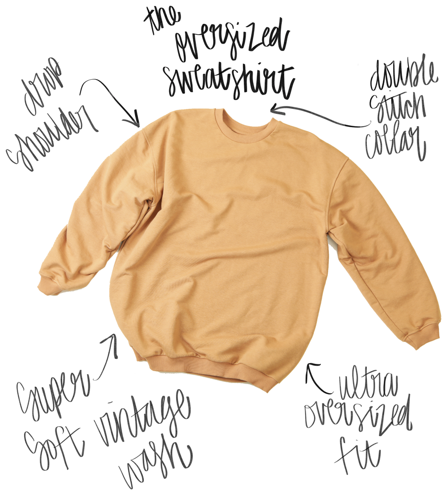 Salty Sardines, Oversized Sustainable Sweatshirt