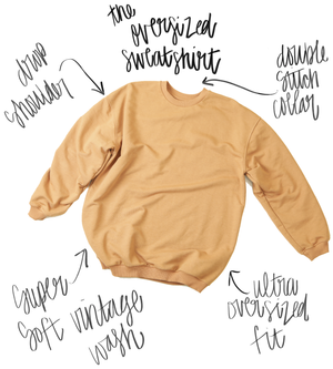 Salty Sardines, Oversized Sustainable Sweatshirt