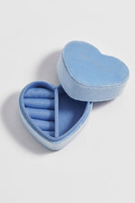 Mini Heart Jewelry Box - Blue