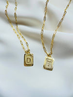 Lucy Letter Plate Necklace