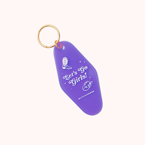 Let's Go Girls Motel Tag Keychain