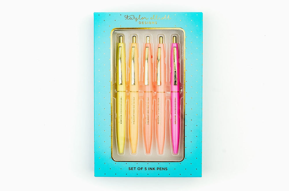 
            
                Load image into Gallery viewer, Hello Sunshine Blue Ink Pen Set
            
        