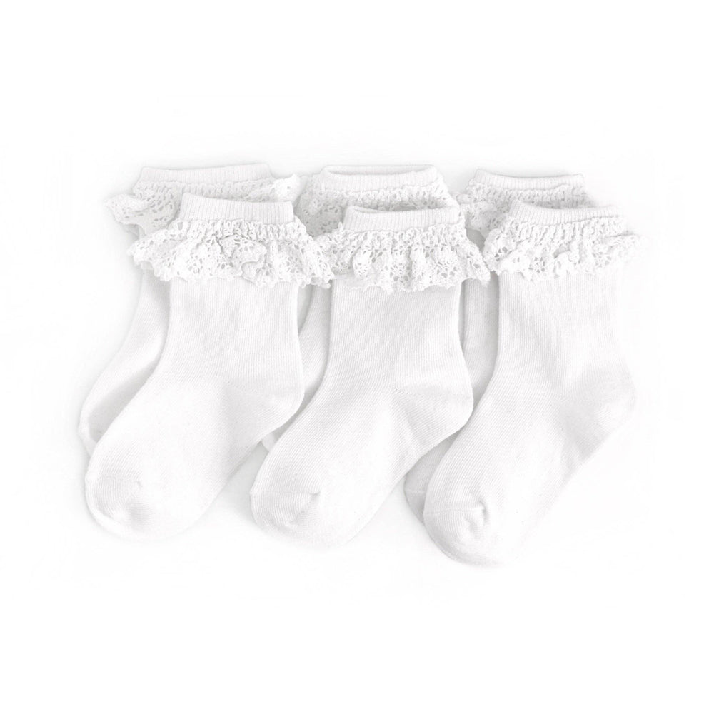 White Lace Midi Sock 3-Pack